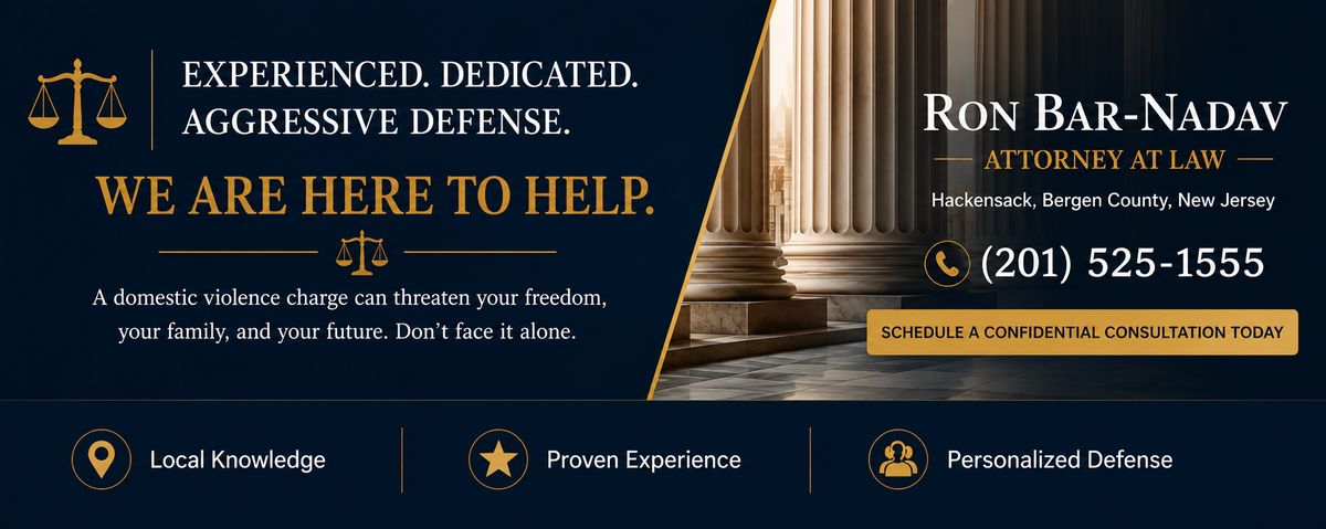 Ron Bar-Nadav, domestic violence defense attorney in Hackensack, Bergen County, New Jersey