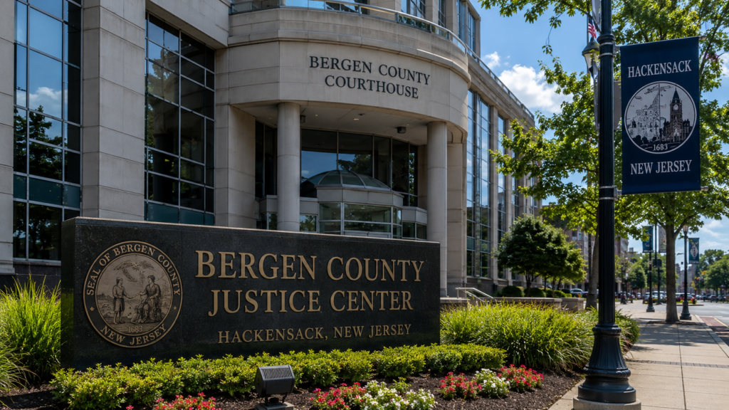Bergen County Justice Center in Hackensack, New Jersey